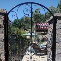 Wrought Iron Courtyard Gate 